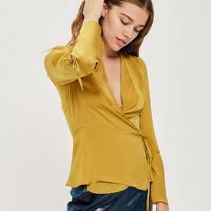 TOPSHOP wrap shirt.